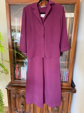 Studio I Plum Button-Front Two-Piece Set